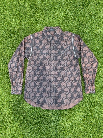 SS96 Undercover Skull Print Button Up Shirt