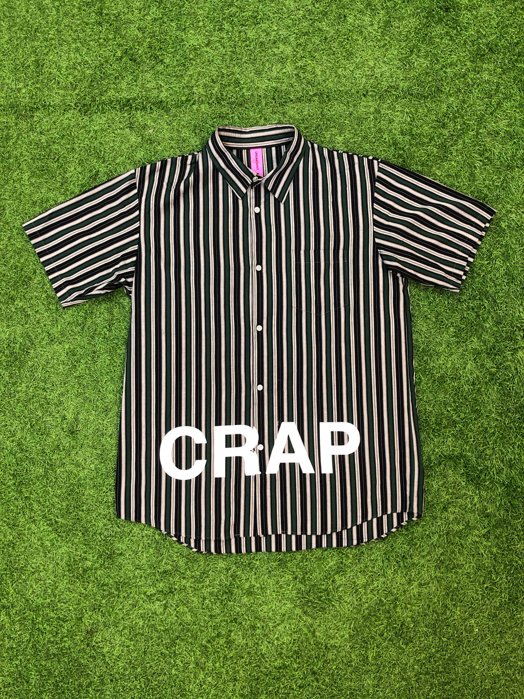 03' Undercover Crap Striped Button Up
