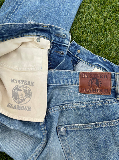 Hysteric Glamour Studded Distressed Denim