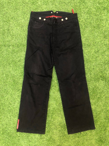 Prada Red Tab Sport Flare Pant