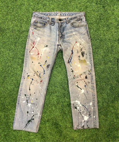 SS06 Number (N)ine Paint Splatter Denim