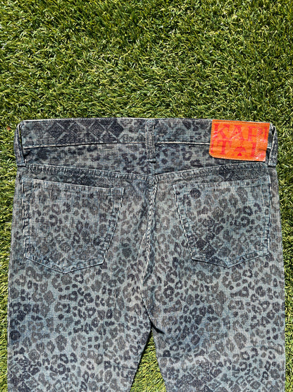 Kapital Leopard Print Corduroy Pant