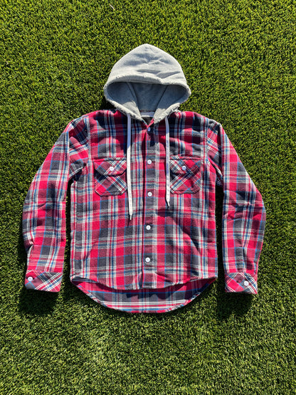 FW15 Number (N)ine Hybrid Flannel Hoodie